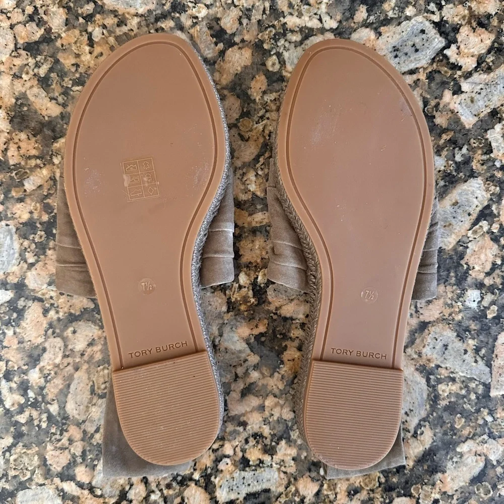 Tory Burch Suede Slingback Espadrilles In Leccio tan